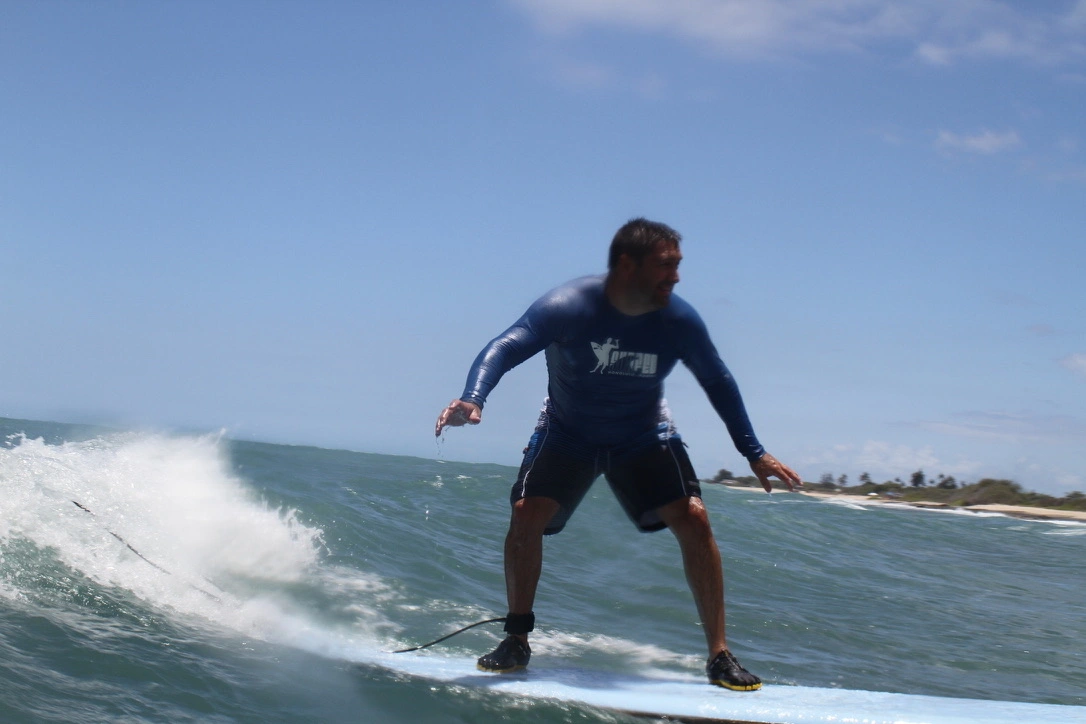 Sean Lagunas surfing a wave